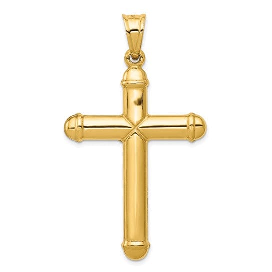 14k Yellow Gold Reversible Crucifix Cross Pendant