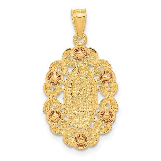 14k Two Tone Gold Guadalupe Pendant