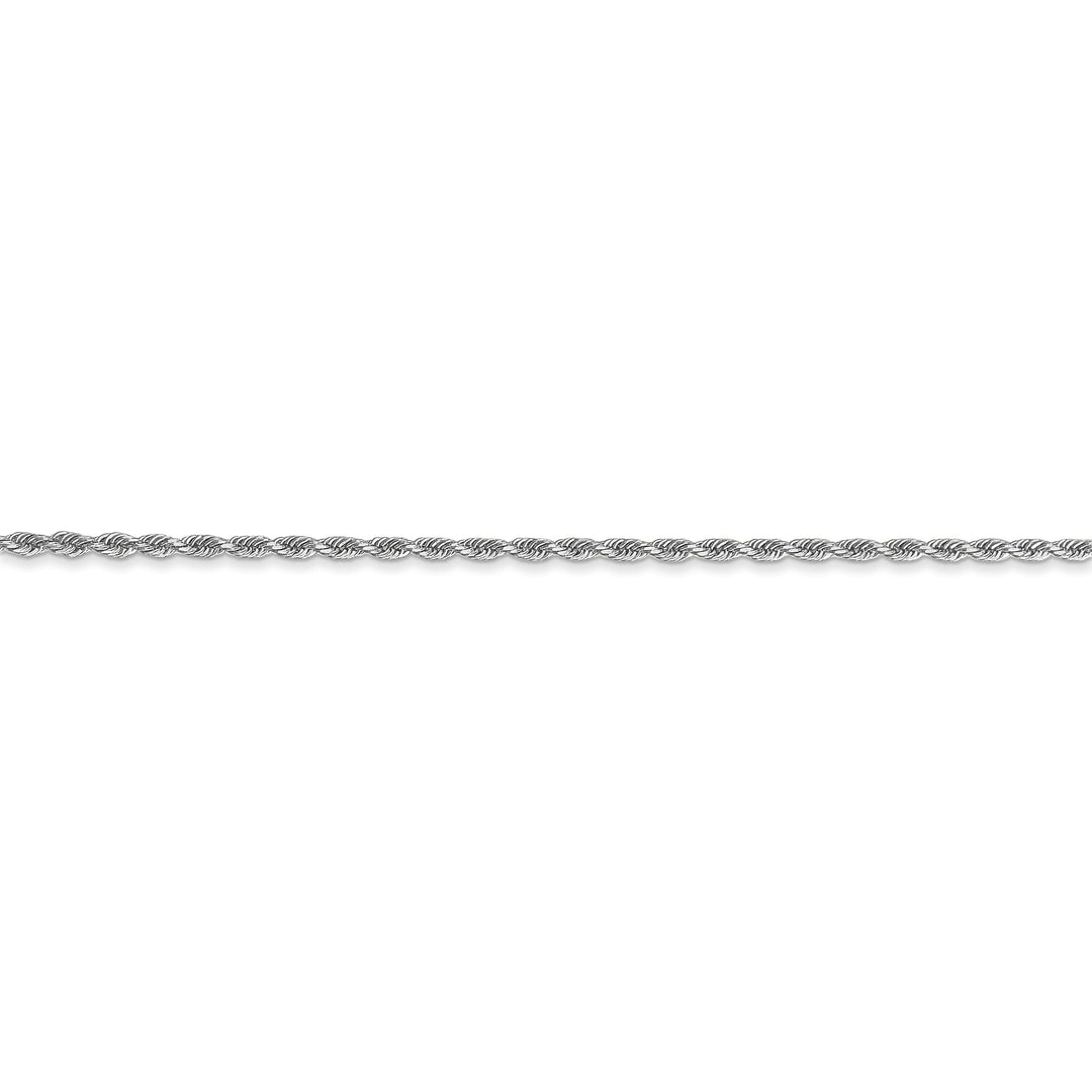14k White Gold 1.50mm Diamond Cut Rope Chain