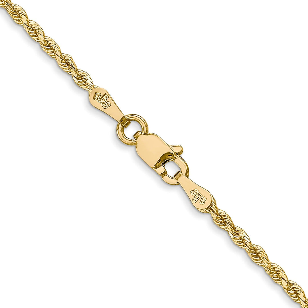 14k Yellow Gold 1.75mm Diamond Cut Rope Chain
