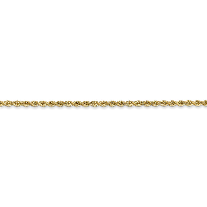 14k Yellow Gold 2.00mm Handmade Rope Chain