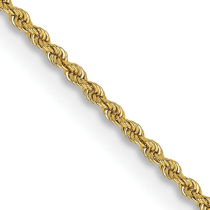 14k Yellow Gold 2.00mm Handmade Rope Chain