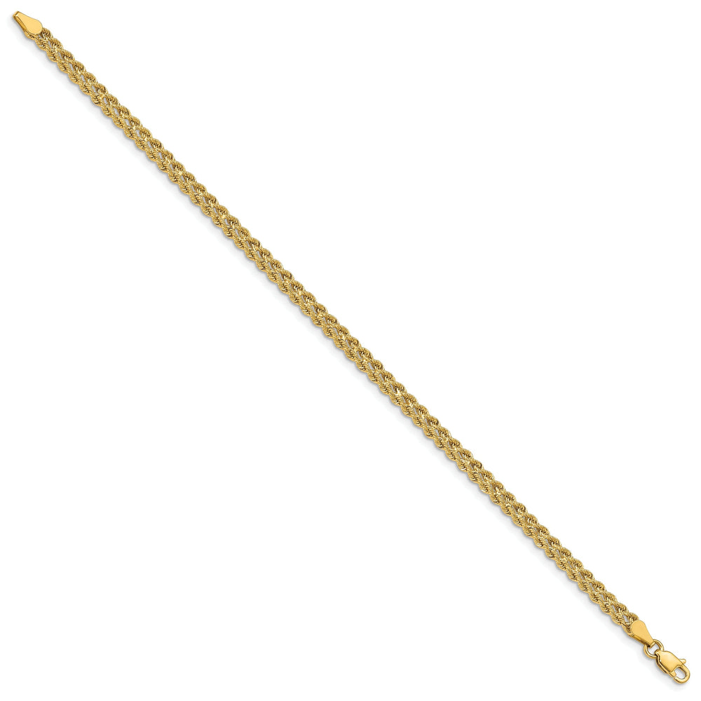 14k Yellow Gold Double Strand Rope Bracelet