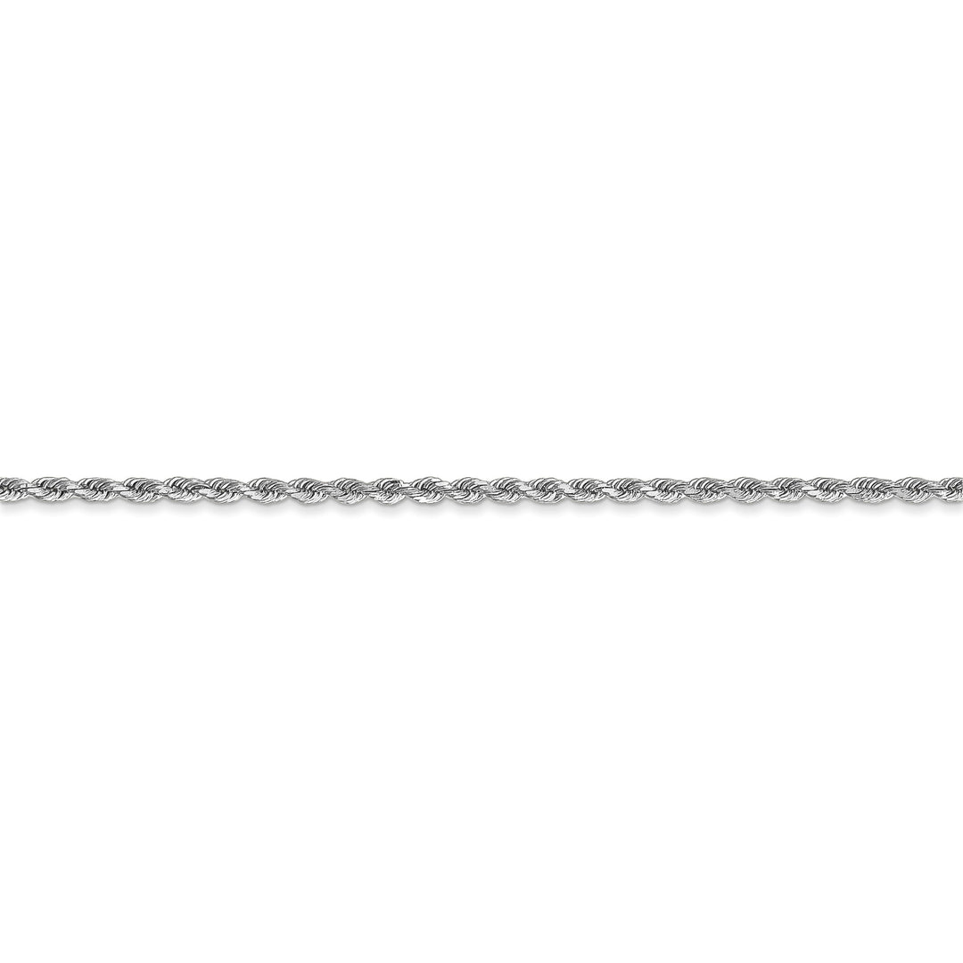 14k White Gold 1.80mm Diamond Cut Rope Chain