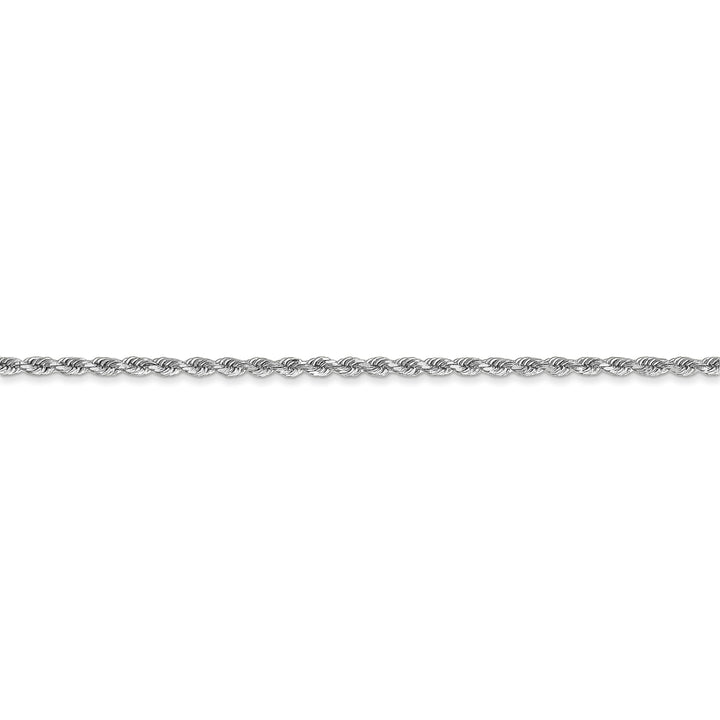 14k White Gold 1.80mm Diamond Cut Rope Chain