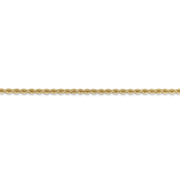14k Yellow Gold 2.25mm Handmade Rope Chain