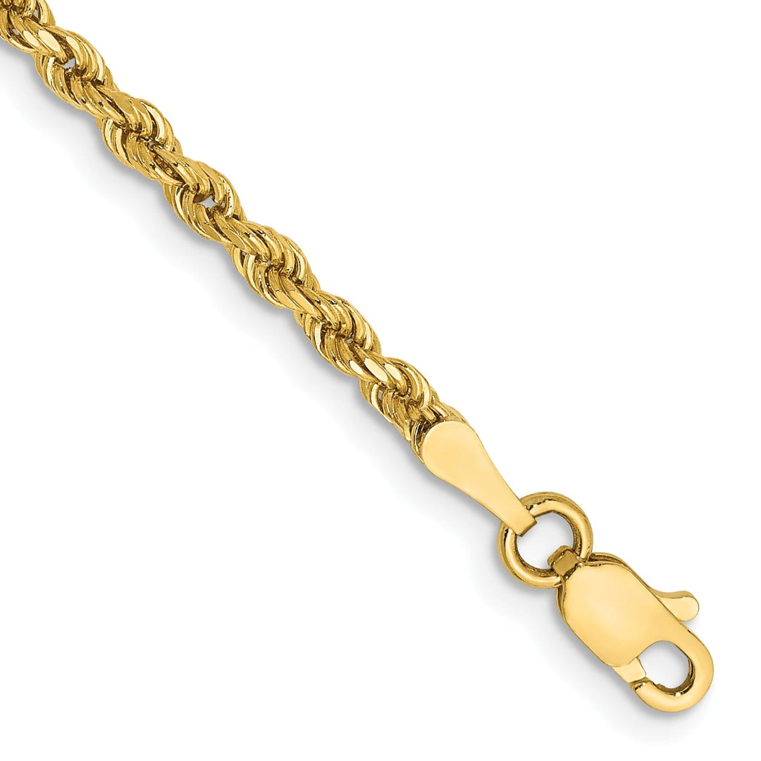14k Yellow Gold 2.25mm Diamond Cut Rope Chain
