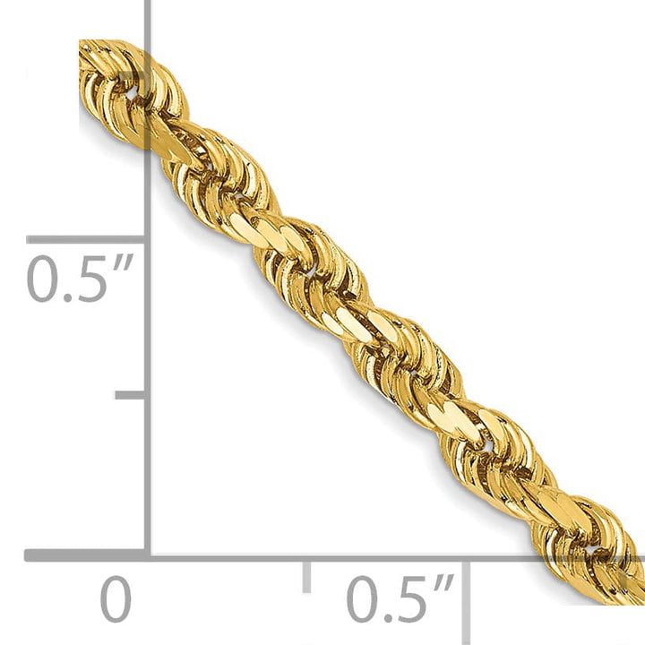 14k Yellow Gold 3.20mm Diamond Cut Rope Chain
