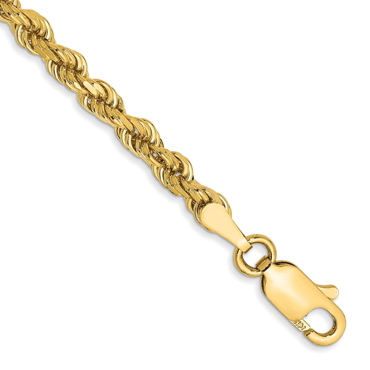 14k Yellow Gold 3.20mm Diamond Cut Rope Chain