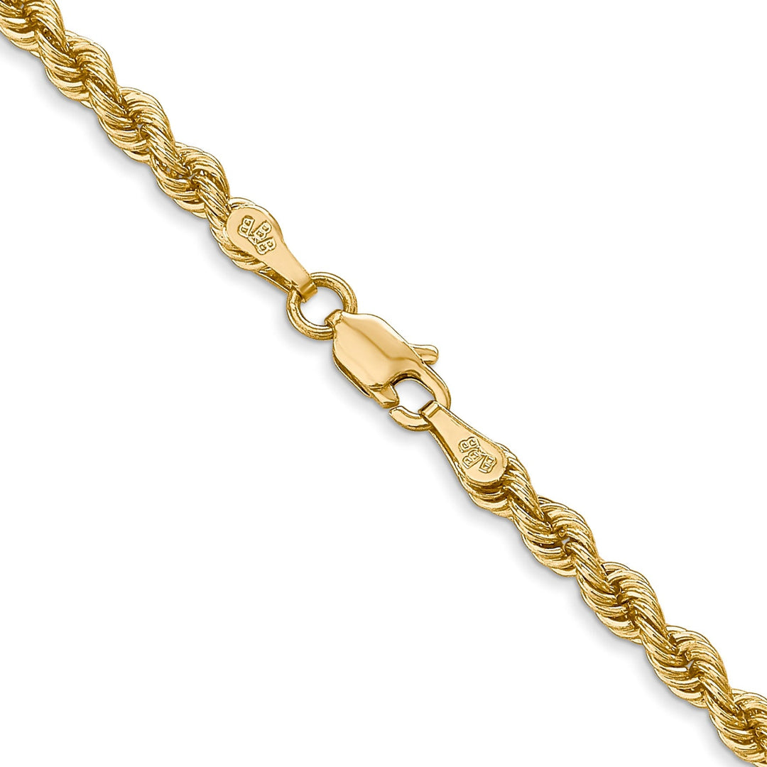 14k Yellow Gold 3.00-mm Handmade Rope Chain