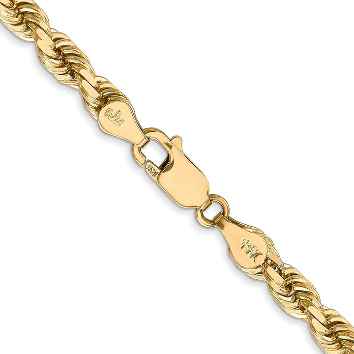 14k Yellow Gold 5.00mm Diamond Cut Rope Chain