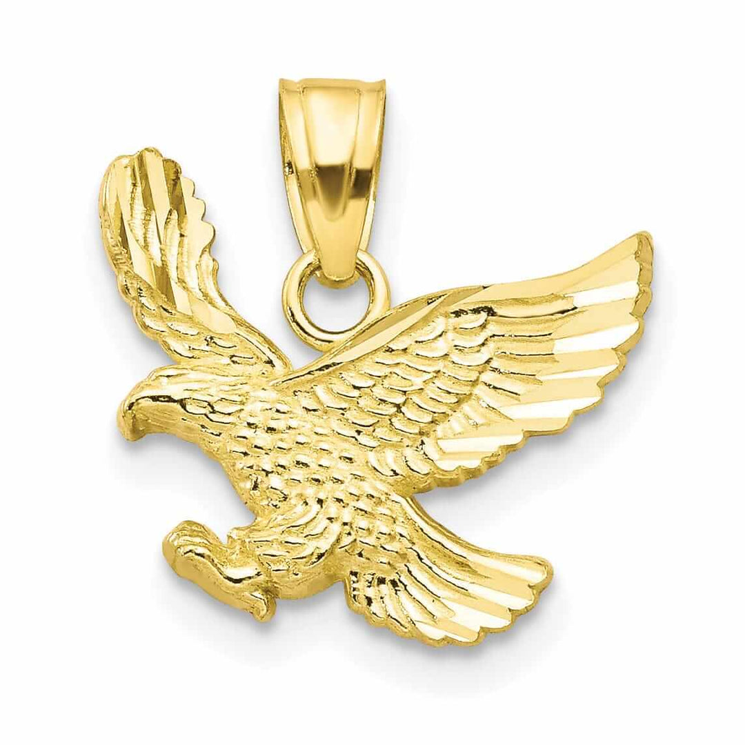 10k Yellow Gold Polished Finish Eagle Pendant