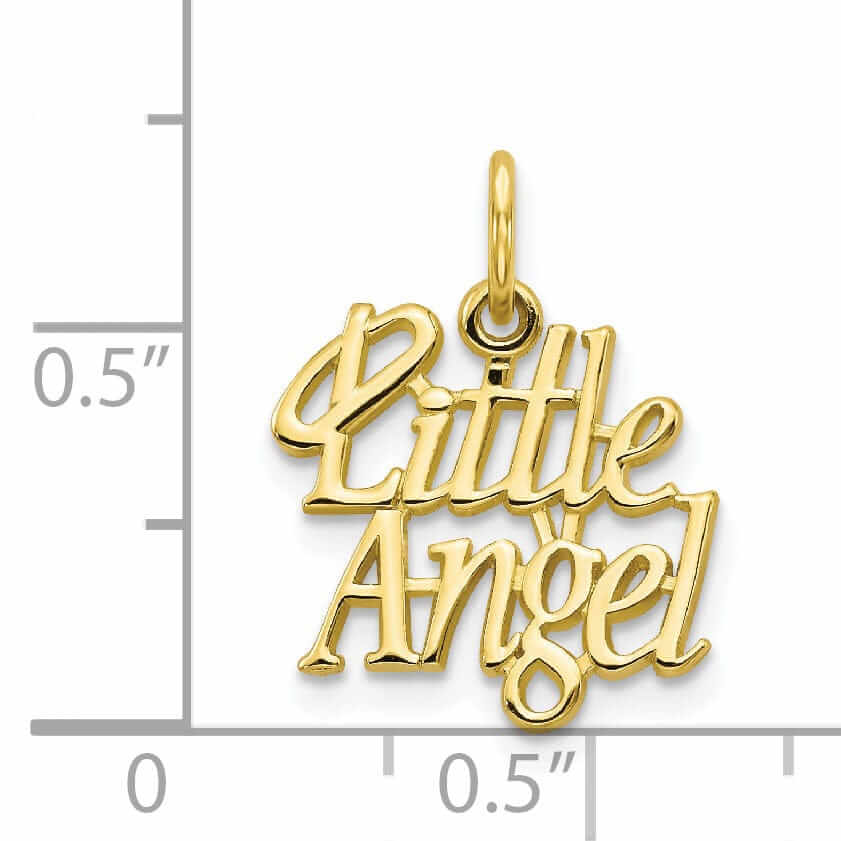 10k Yellow Gold Little Angel With Halo Pendant