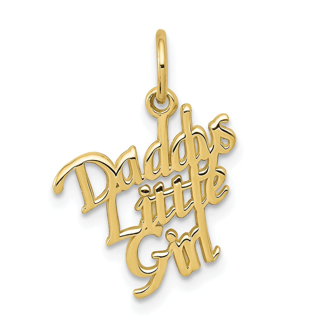Solid 10k Yellow Gold Daddy Little Girl Pendant