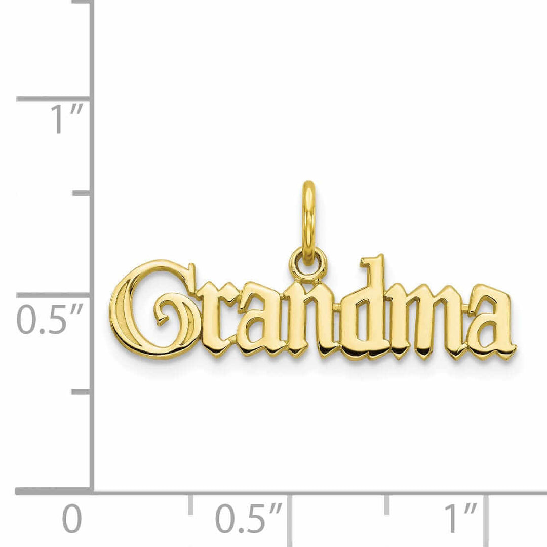 10k Yellow Gold Polished Finish Grandma Pendant
