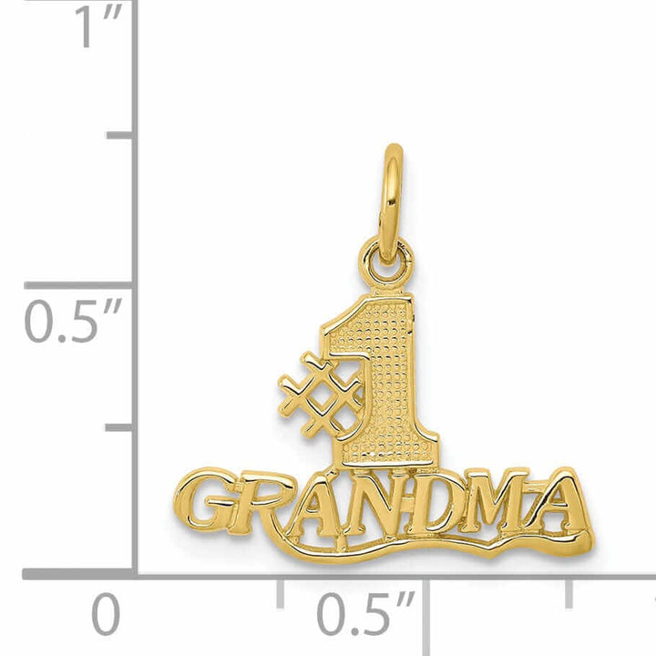 10k Yellow Gold Polished #1 Grandma Pendant