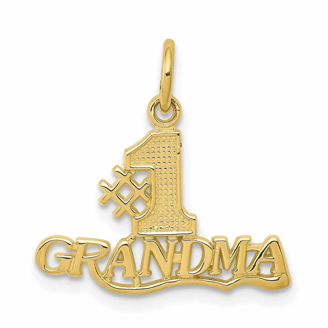10k Yellow Gold Polished #1 Grandma Pendant
