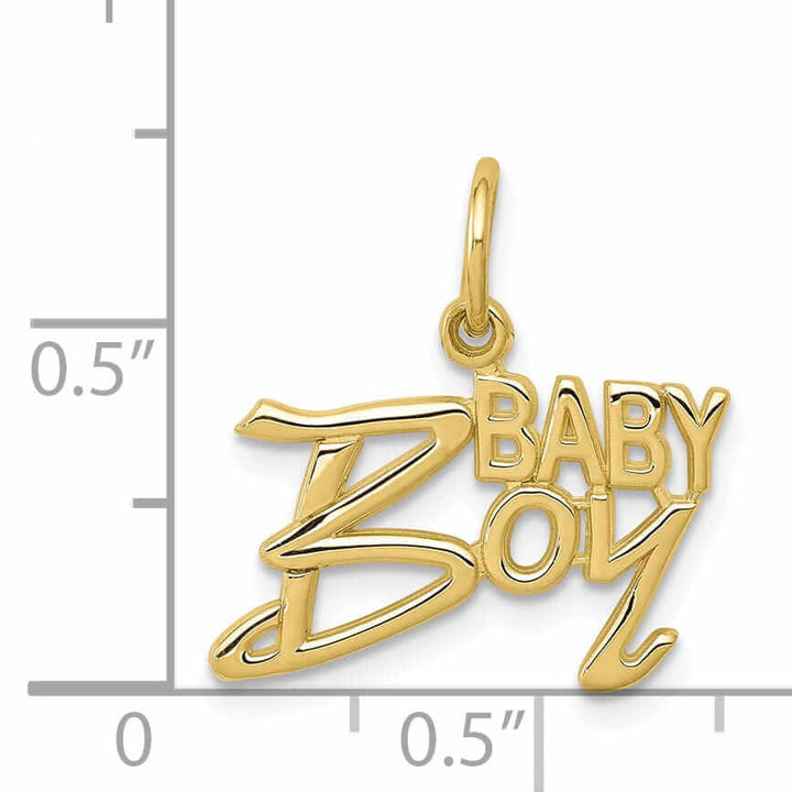 10k Yellow Gold Polished Baby Boy Pendant
