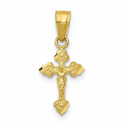 10k Yellow Gold Polished Tiny Crucifix Pendant