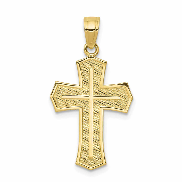 10k Yellow Gold Reversible Passion Cross Pendant