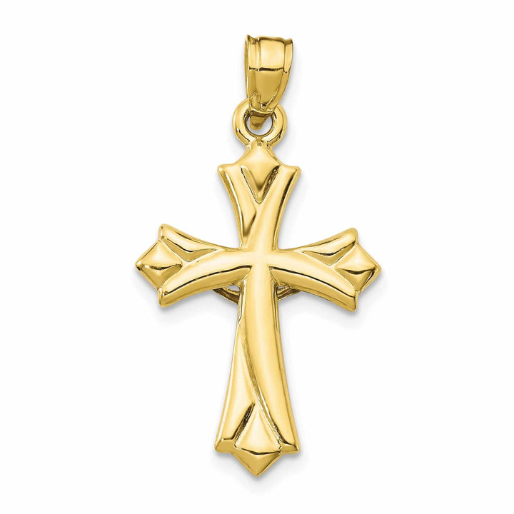 10k Yellow Gold Reversible Crucifix Cross Charm