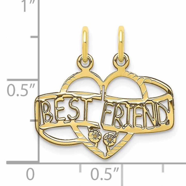 10k Yellow Gold Best Friend Break Apart Pendant