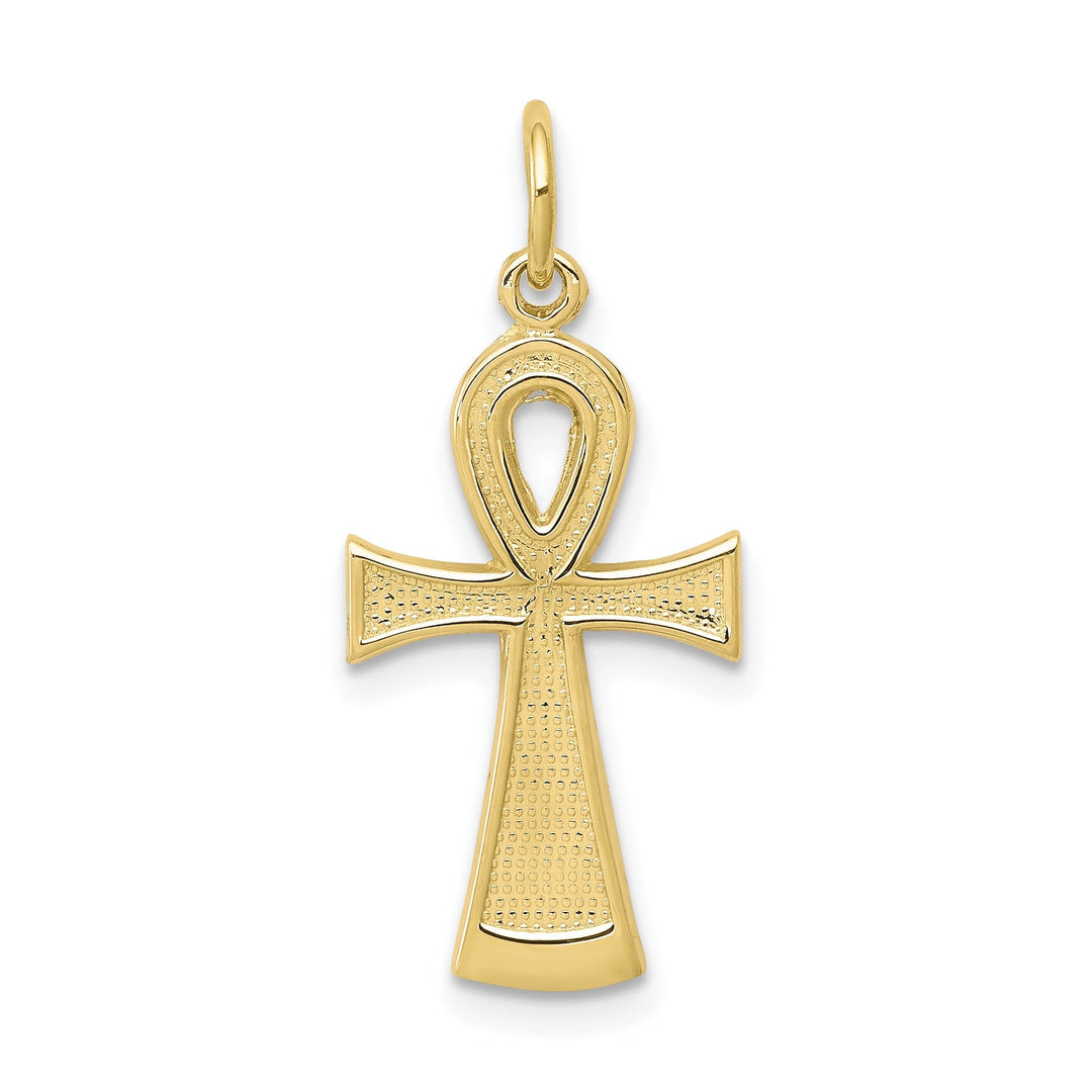 Yellow Gold Polished Ankh/Egyptian Cross Pendant