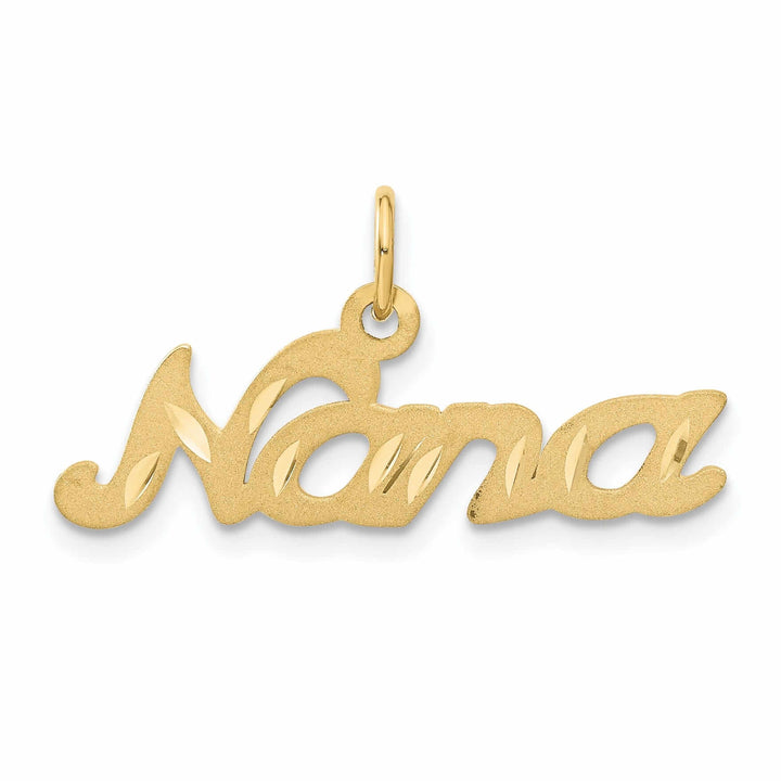 10k Yellow Gold Satin Finish Nana Charm Pendant