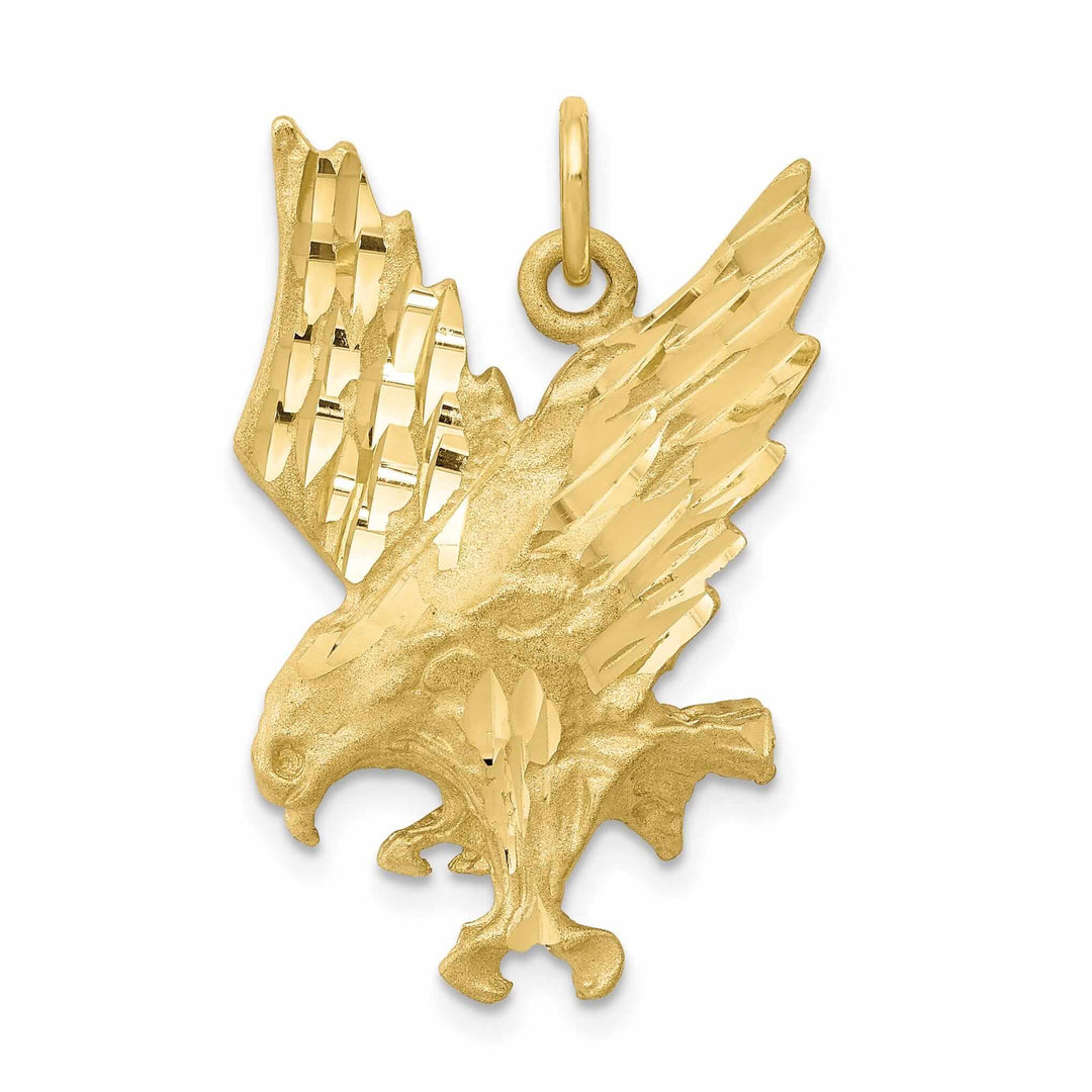 10k Yellow Gold Polished Finish Eagle Charm Pendant