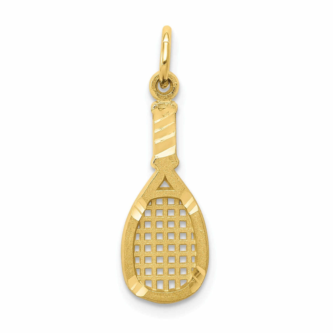 10k Yellow Gold Racquetball Racquet Pendant