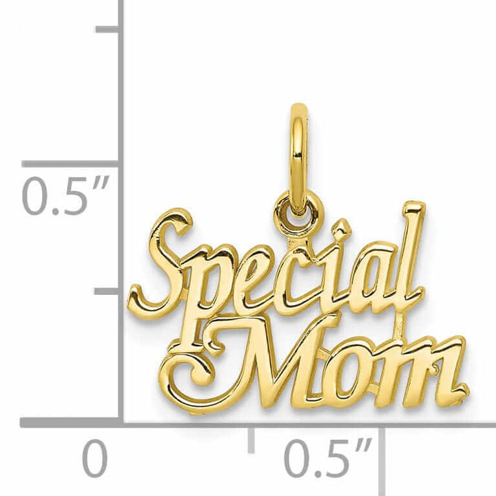 10k Yellow Gold Polished Special Mom Pendant