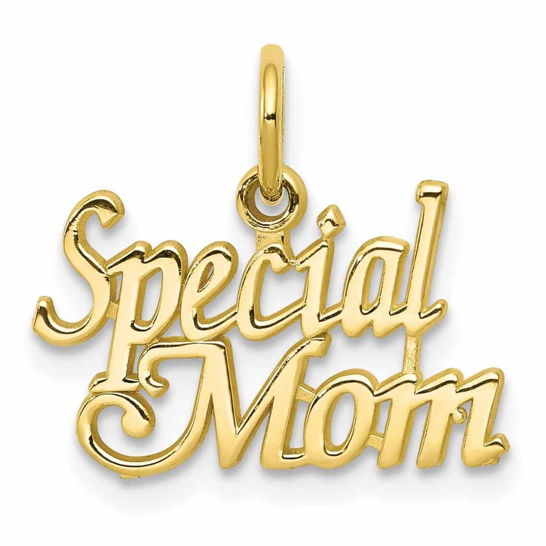 10k Yellow Gold Polished Special Mom Pendant