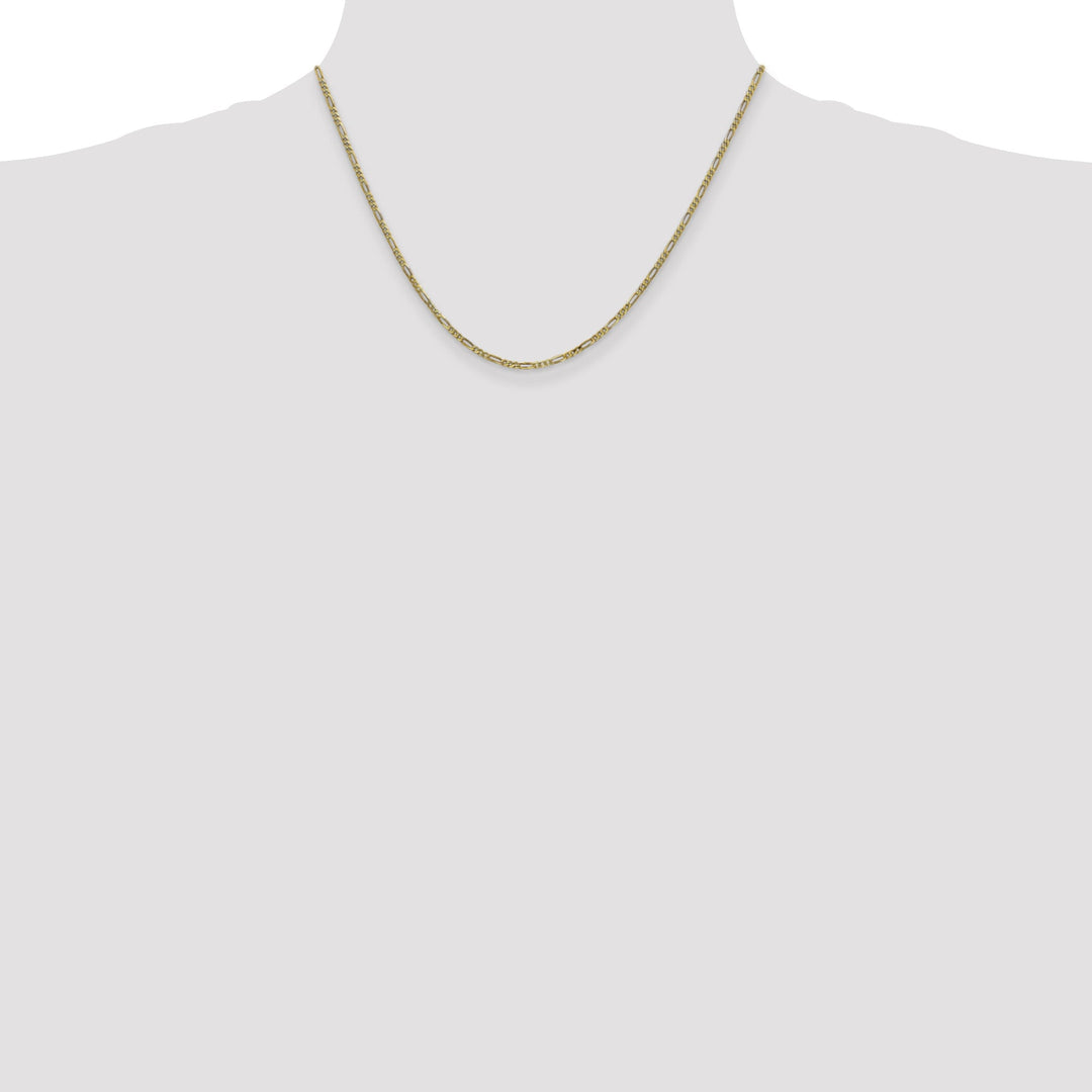 10k Yellow Gold 1.75MM Polished Figaro Chain