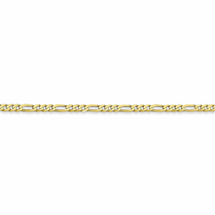 10k Yellow Gold 2.2MM Figaro Link Chain