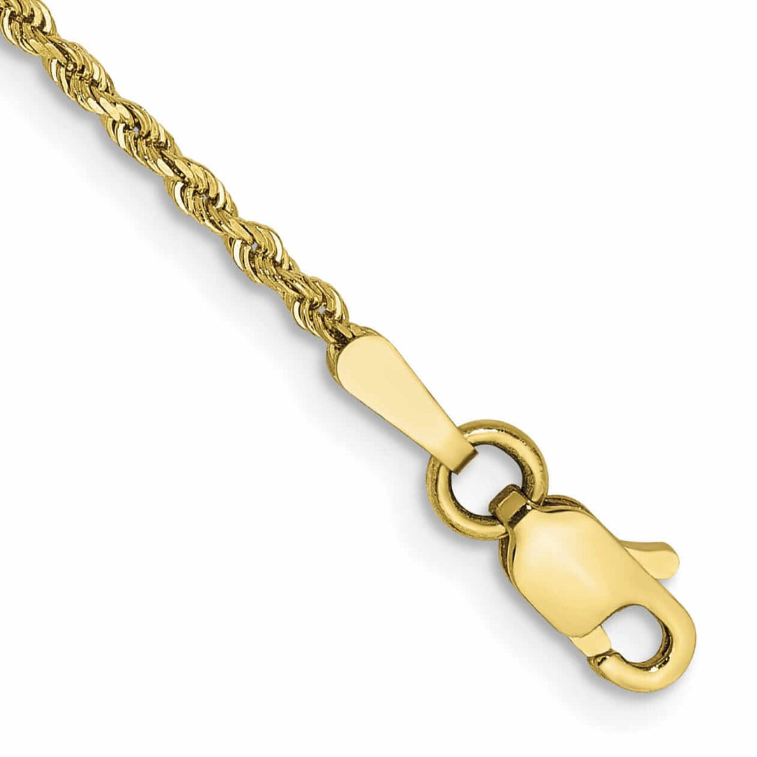 10k Yellow Gold Diamond Cut Rope Bracelet
