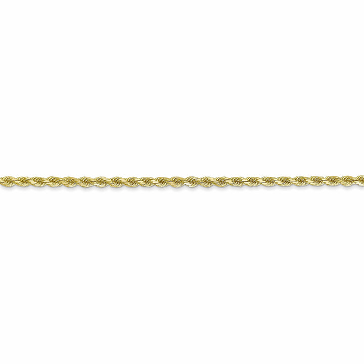 10k Yellow Gold Diamond Cut Rope Bracelet 2.25MM