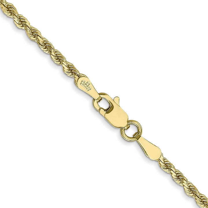 10k Yellow Gold Diamond Cut Rope Bracelet 2.25MM