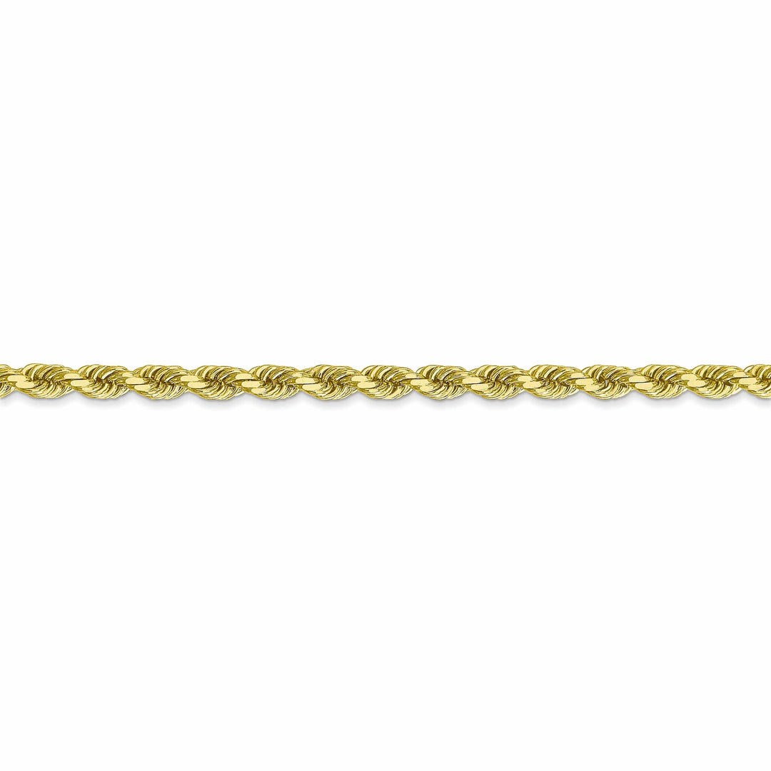 10k Yellow Gold Diamond Cut Rope Bracelet 3.5MM