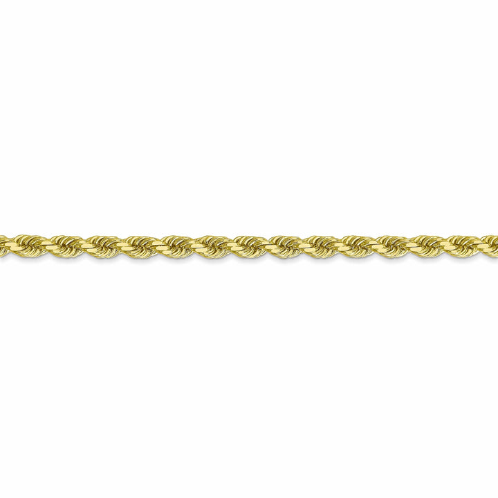 10k Yellow Gold Diamond Cut Rope Bracelet 3.5MM