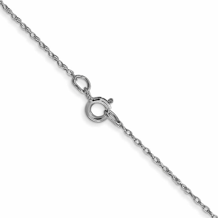 10k White Gold Carded Cable Rope Chain 0.5MM Thickness