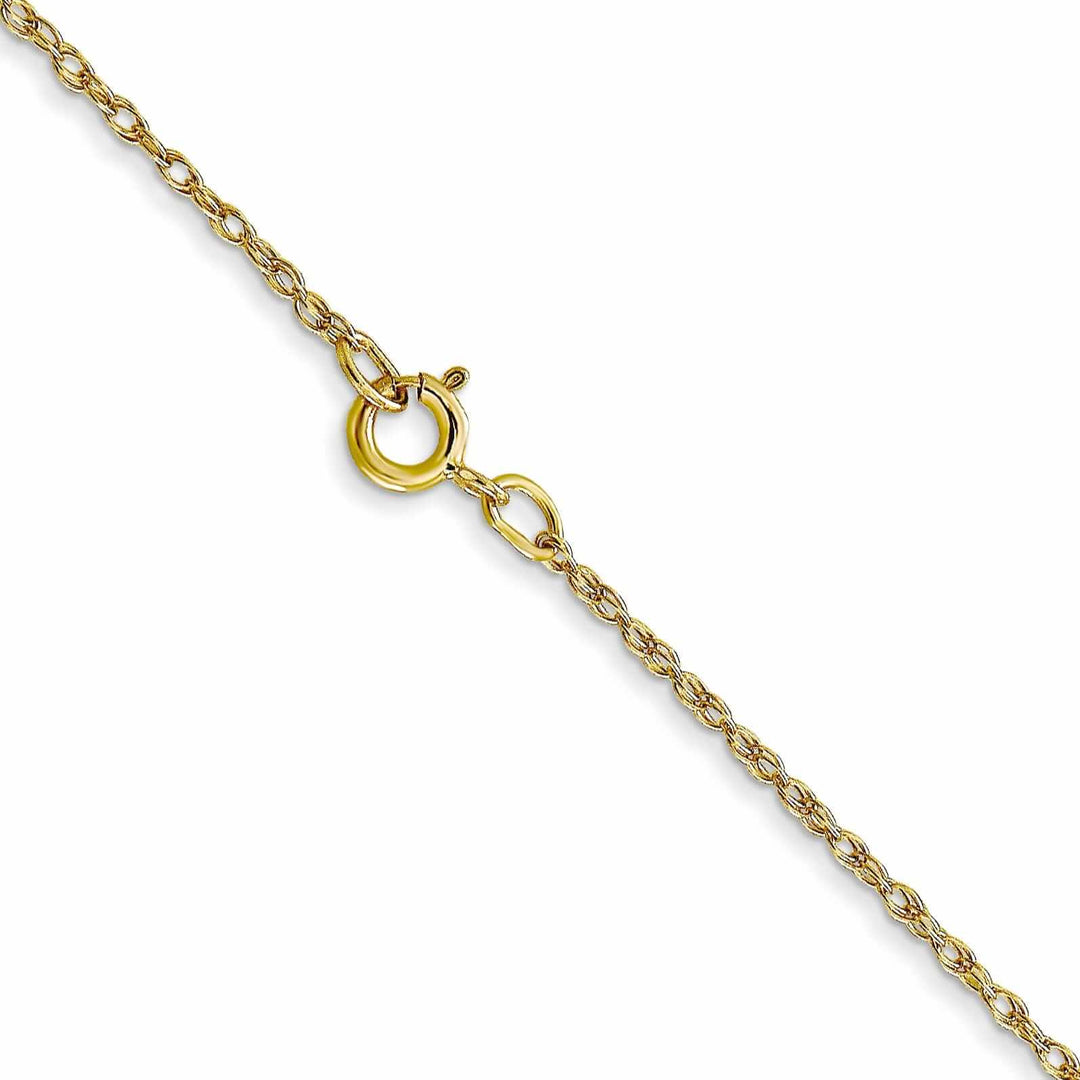 10k Yellow Gold Carded Cable Rope Chain 0.7MM