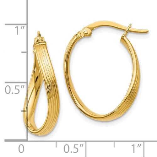 10kt Yellow Gold Polished Hinged Hoop Earrings
