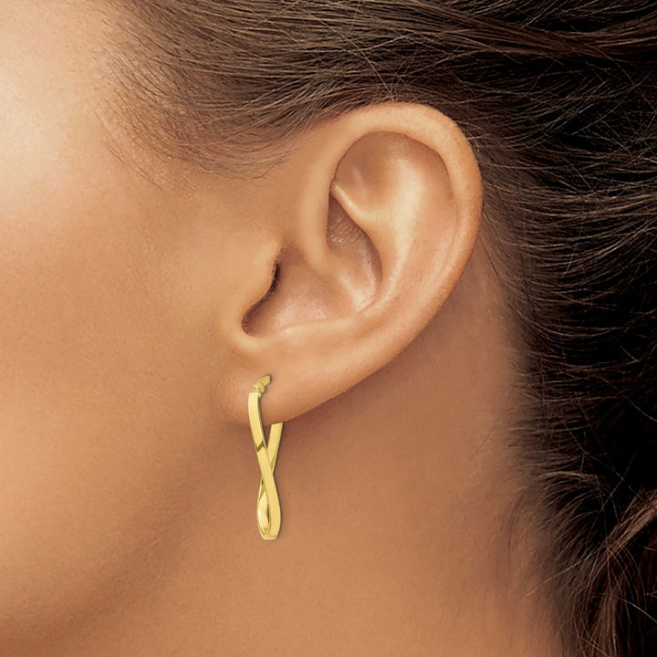 10kt Yellow Gold Hinged Hoop Earrings
