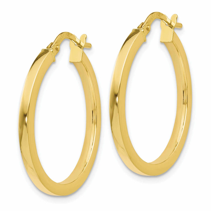 10kt Yellow Gold Polished Hinged Hoop Earrings