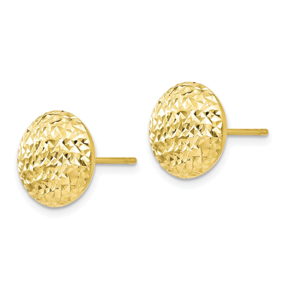 Leslie 10k Yellow Gold Diamond Cut Post Earring