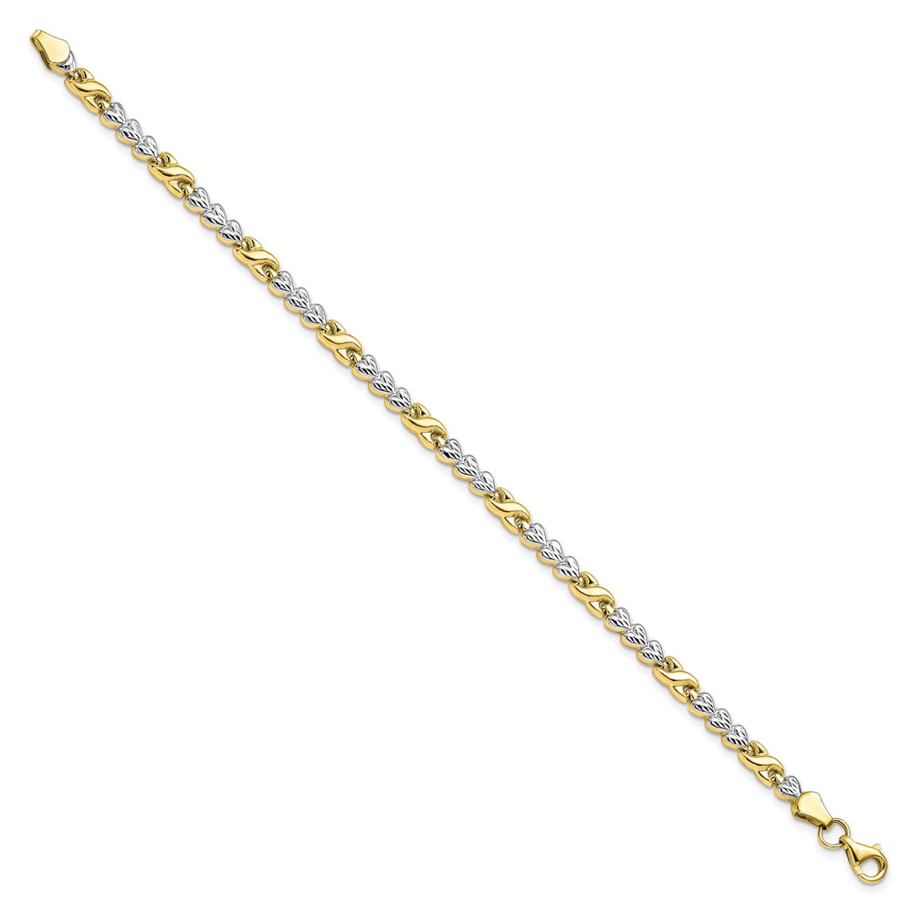 Leslie 10k TwoTone Gold Infinity Heart Bracelet