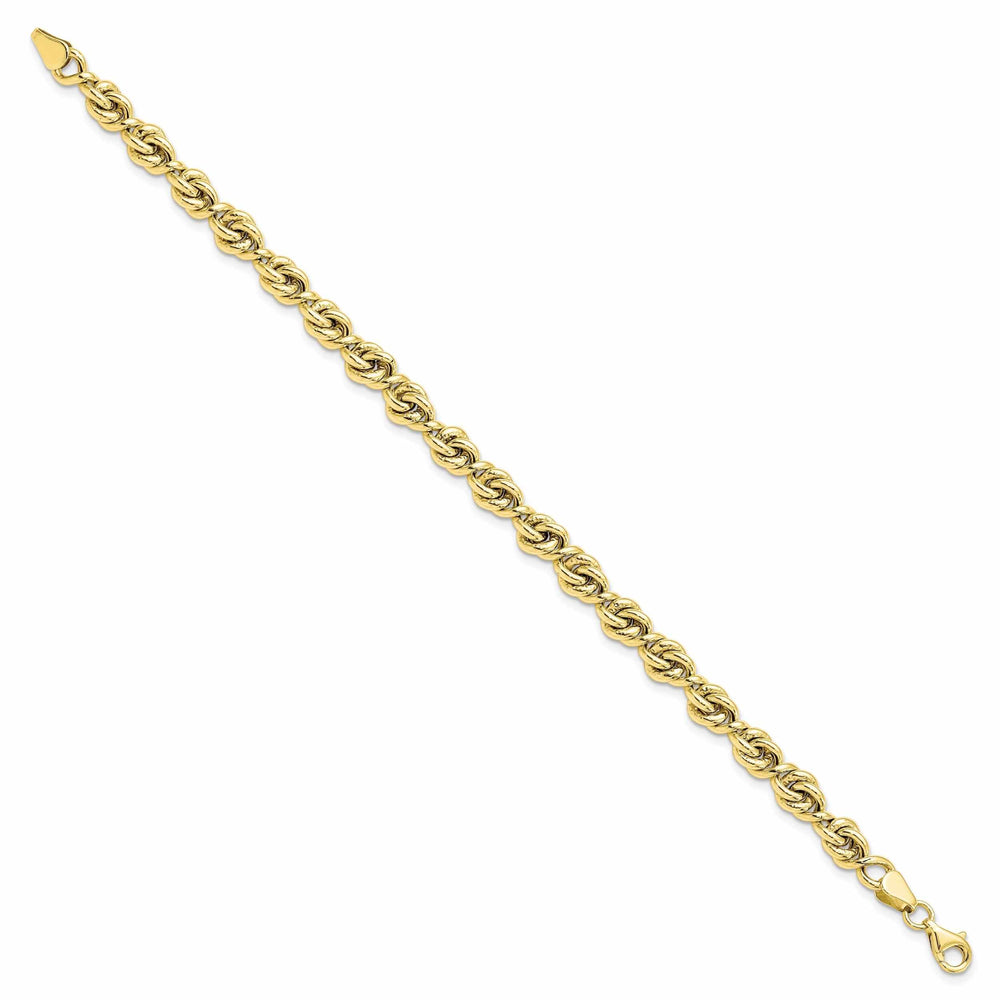 10k Yellow Gold Polished Fancy Link Bracelet