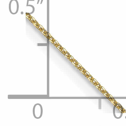 10k Yellow Gold Solid Diamond Cut Cable Chain .6MM