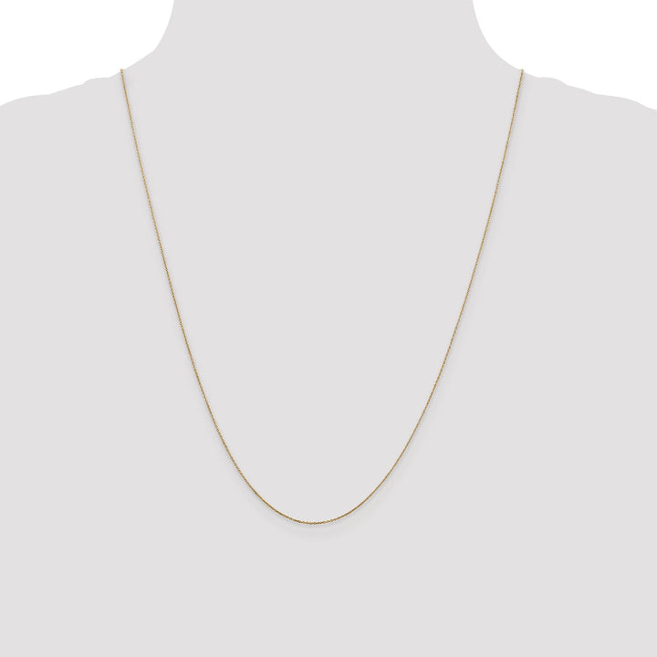 10k Yellow Gold Solid Diamond Cut Cable Chain .6MM
