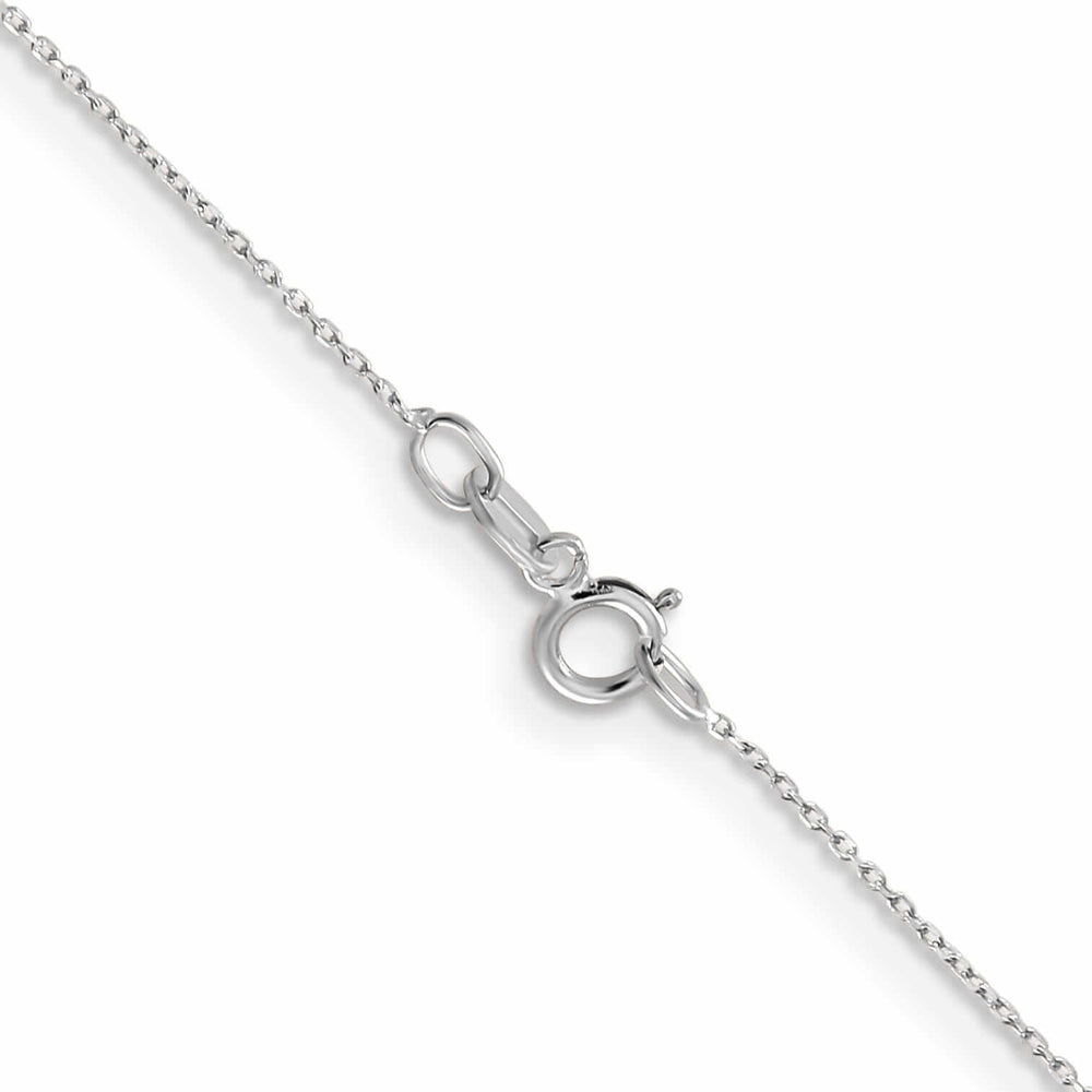 10k White Gold Solid Diamond Cut Cable Chain .05MM wide